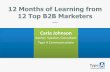 12 Months of Learning from 12 Top B2B Marketers