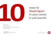 10 ways to stand apart