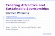 Creating attractive and sustainable sponsorships