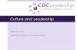 Culture and leadership cdc