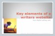 Key elements of a writers website