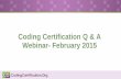February 2015 Medical Coding Q&A Webinar