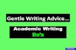 Tips on academic writing