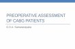 Preoperative Assessment of Coronary Artery Bypass Graft Patients