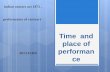 Performance of contract time and place of performace