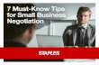 7 Must-Know Tips for Small Business Negotiation