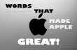 Words that made Apple great
