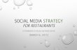 Social Media Strategy for Restaurants