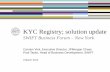 KYC Registry; solution update