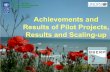 Achievements and results of pilot projects, results and scaling-up