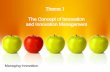 The Concept of Innovation and Innovation Management