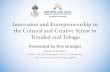 Innovation and entrepreneurship in the cultural and creative sectors in Trinidad and Tobago | Presented at USST Shanghai, China by Kris Granger