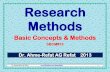 Research Methods: Basic Concepts and Methods