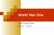 World War One Overview
