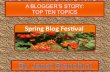 A Blogger's Story: Top Ten Topics by Janet Bianchini