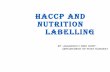 Haccp and nutrition labelling