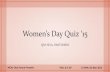 Women’s Day Quiz 2015