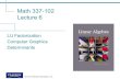 Lecture 6   lu factorization & determinants - section 2-5 2-7 3-1 and 3-2