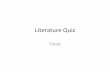 illuminate 2015 Literature quiz final's