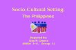 Philippines: Socio-Cultural Setting