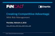 Creating competitive advantage with risk management
