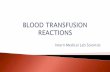 BLOOD TRANSFUSION REACTIONS.