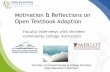 Faculty motivation reflection in Open Textbook Adoption