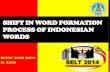 Shift in word formation process of indonesian words