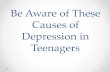 Causes of Depression in Teenagers