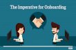 The Imperative for Onboarding (Kelly) - Sam Smith