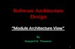 Software architecture and software design