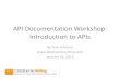 API workshop: Introduction to APIs (TC Camp)