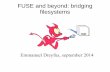 FUSE and beyond: bridging filesystems slides by Emmanuel Dreyfus