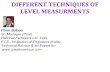 Different techniques of level measurments