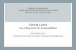 Caring Labor as a Source of Inequalities
