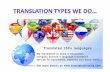 Document Translation types we do