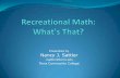Recreational mathematics for MichMATYC 10 10