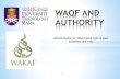 Waqf and authority