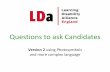 Accessible Questions for Candidates - Version No. 2