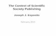 Context of scientific publishing