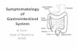 Symptomatology of Gastrointestinal System