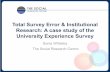 Total Survey Error & Institutional Research: A case study of the University Experience Survey