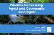 Priorities for Securing Forest and Community Land Rights