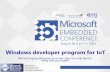 Mec 2015 - Windows developer program for IoT