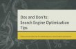 Dos and Don'ts Search Engine Optimization