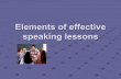 Elements Of Effective Speaking Lessons