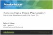 Best-in-Class Crisis Preparation: Maximize Readiness with the Four T’s
