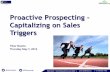 Proactive Prospecting - Capitalizing on Sales Triggers
