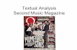 Textual analysis - Second music magazine