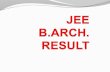 Jee b.arch. result